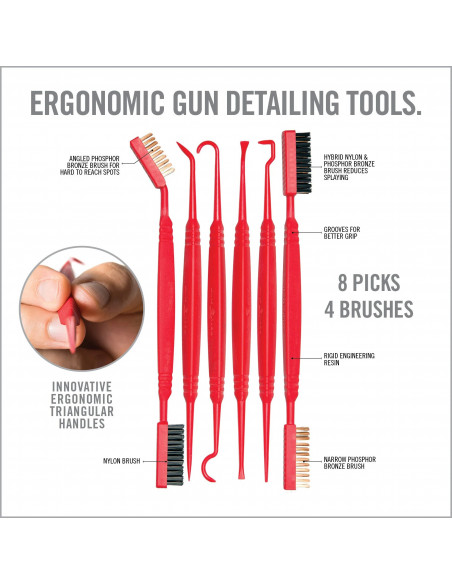 Real Avid Accu-Grip Picks & Brushes AVPBS ginklo valymo rinkinys