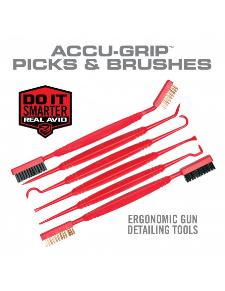 Real Avid Accu-Grip Picks & Brushes AVPBS ginklo valymo rinkinys