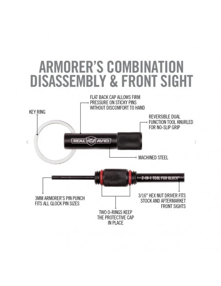 Real Avid 2-in-1 Tool for Glock AVGLOCK21 Real Avid 2-in-1 Tool for Glock AVGLOCK21