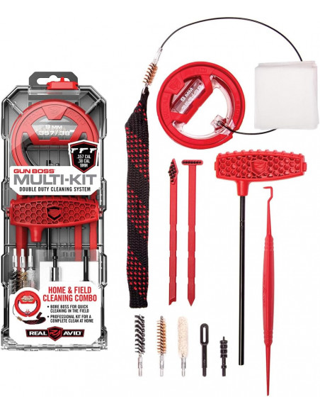 Real Avid Gun Boss Multi-Kit - .357 / .38 / 9 mm AVGBMK9MM ginklo valymo rinkinys