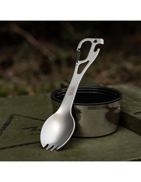 M-Tac Fork Spoon with Carabiner Stainless Steel Set 60011235 M-Tac Fork Spoon with Carabiner Stainless Steel Set 60011235