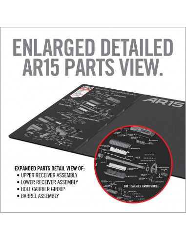 Real Avid Master Armorer's Mat ginklo AR15 priežiūros kilimėlis AVMAM-AR