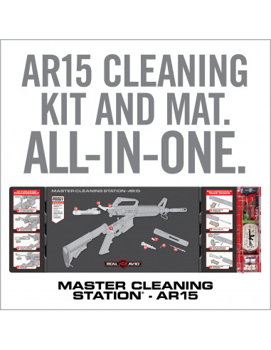 Real Avid Master Cleaning Station AR-15 ginklo priežiūros kilimėlis su įrankiais AVMCS-AR