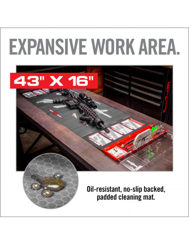 Real Avid Master Cleaning Station AR-15 ginklo priežiūros kilimėlis su įrankiais AVMCS-AR