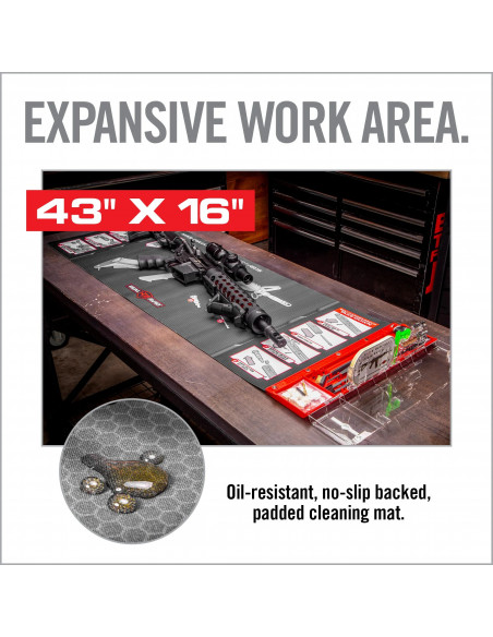 Real Avid Master Cleaning Station AR-15 ginklo priežiūros kilimėlis su įrankiais AVMCS-AR