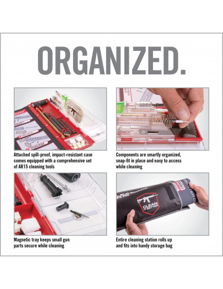 Real Avid Master Cleaning Station AR-15 ginklo priežiūros kilimėlis su įrankiais AVMCS-AR