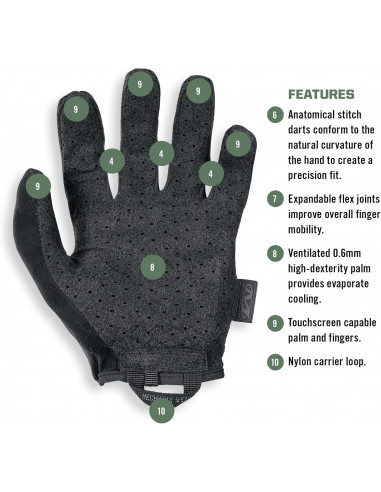 Mechanix Wear Specialty Vent Covert Black Tactical Gloves