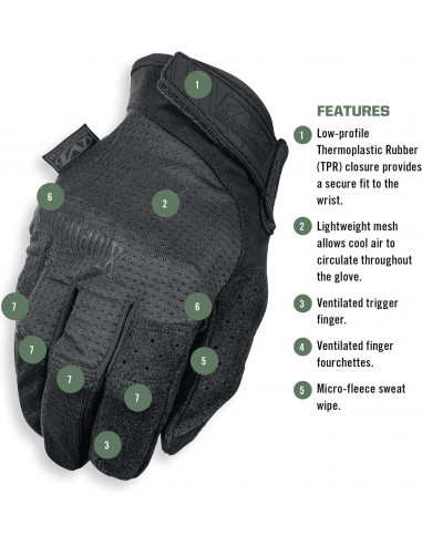 Mechanix Wear Specialty Vent Covert Black Tactical Gloves