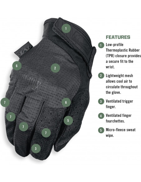 Mechanix Wear Specialty Vent Covert Black Tactical Gloves Mechanix Wear Specialty Vent Covert Black Tactical Gloves