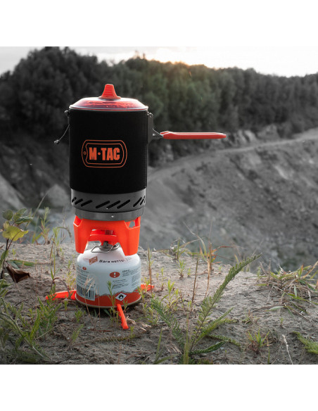 M-Tac Travel Tourist Gas Stove with boiler for food preparation M-Tac Travel Tourist Gas Stove with boiler for food preparation