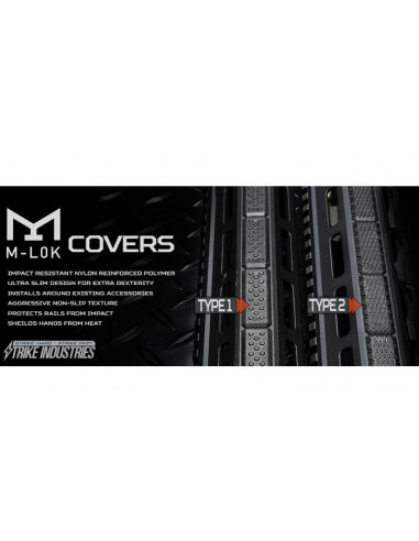 Strike Industries M-Lok Rail Covers 5 pcs Black MLOK-COVER-V2