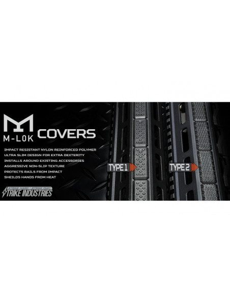 Strike Industries M-Lok Rail Covers 5 pcs Black MLOK-COVER-V2 Strike Industries M-Lok Rail Covers 5 pcs Black MLOK-COVER-V2