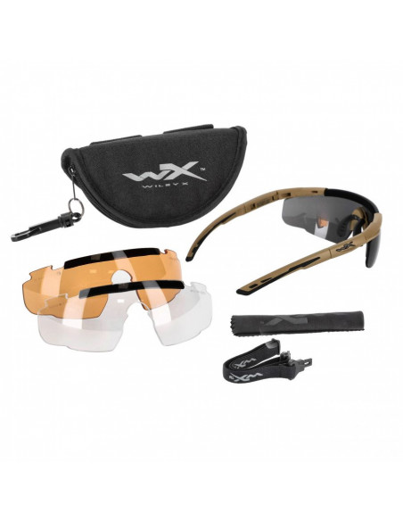 Wiley X Saber Advanced 308G OD Green balistiniai akiniai (3 stikliukai)