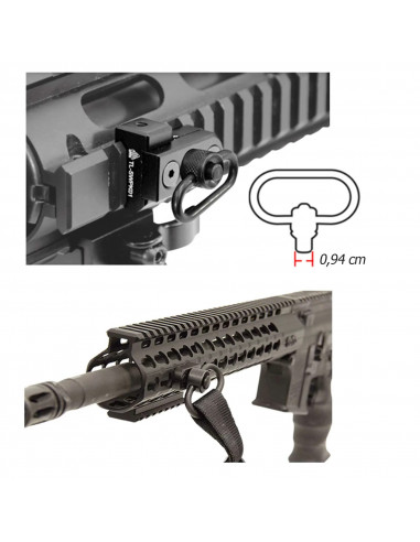 UTG QD Sling Swivel Adaptor Picatinny/KeyMod Black - TL-SWPK01