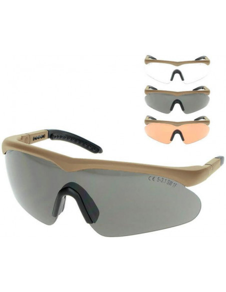 SwissEye Raptor Ballistic Glasses 3 lens kit coyote 10162 SwissEye Raptor Ballistic Glasses 3 lens kit coyote 10162