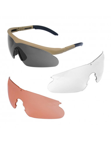 SwissEye Raptor Ballistic Glasses 3 lens kit coyote 10162