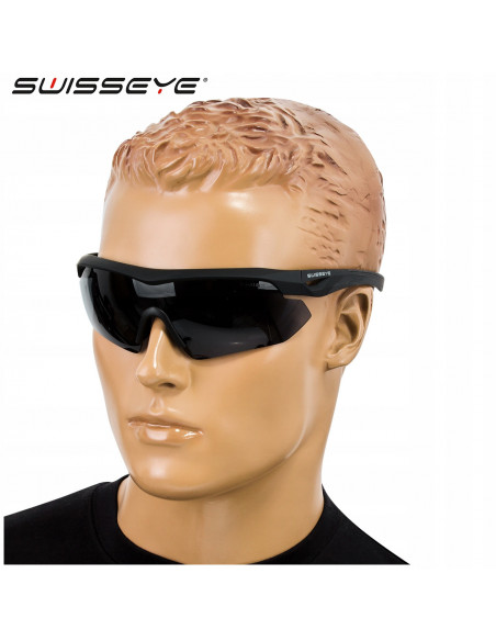 SwissEye Nighthawk Shooting Ballistic Safety Glasses black 40291 3 lenses