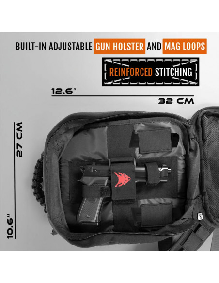 ACE Schakal Gun Bag for handguns, magazines, accessories. Shooting range bag. Black ACE Schakal Gun Bag for handguns, magazines, accessories. Shooting range bag. Black