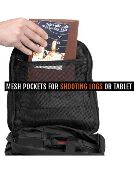 ACE Schakal Gun Bag for handguns, magazines, accessories. Shooting range bag. Black ACE Schakal Gun Bag for handguns, magazines, accessories. Shooting range bag. Black