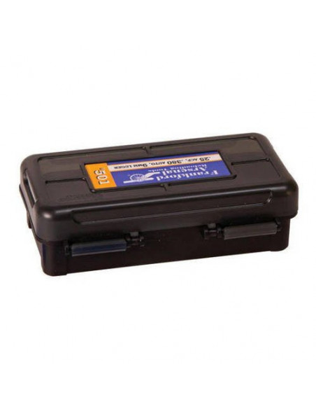 Frankford Arsenal Hinge-Top Ammo Box .25 ACP, .380 Auto, 9mm - 50 pcs Frankford Arsenal Hinge-Top Ammo Box .25 ACP, .380 Auto, 9mm - 50 pcs