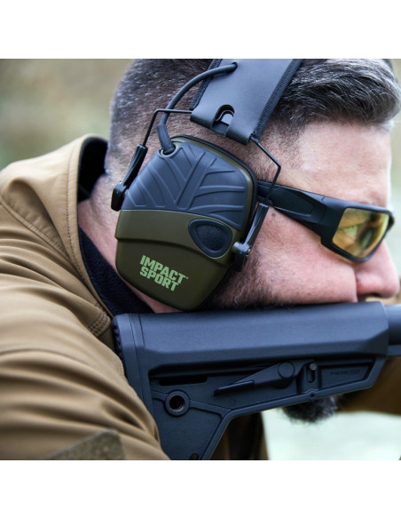Howard Leight Impact Sport 1013530 electronic shooting sports earmuff Olive Green Howard Leight Impact Sport 1013530 electronic shooting sports earmuff Olive Green