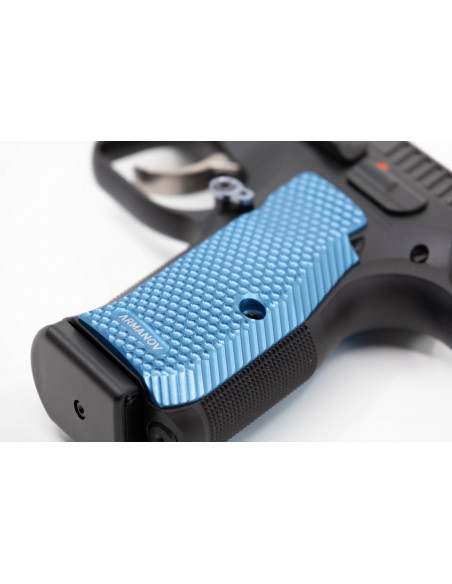 Armanov SpidErgo Gen2 rankenos kriaunos CZ Shadow 2 Compact mėlyna