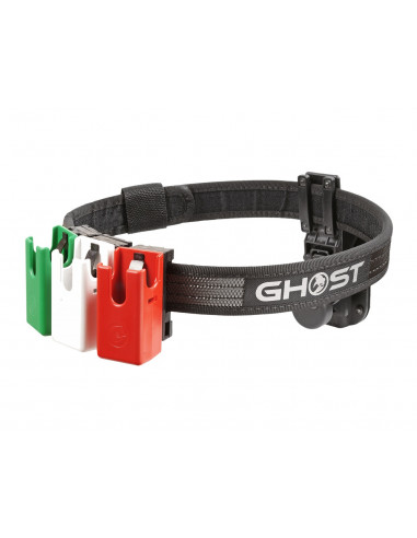 GHOST Carbon Belt sportinio šaudymo  diržas dvigubas ginklo dėklu ir dėtuvėms