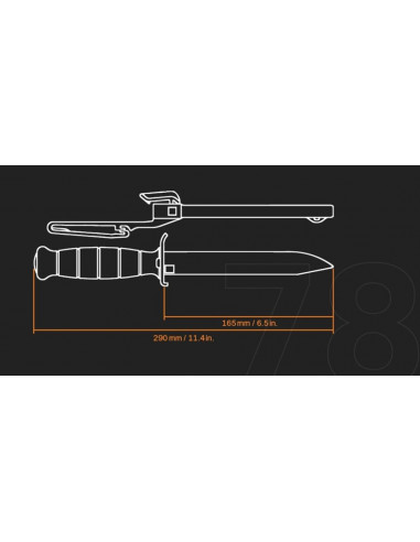 Glock Field Knife FM78 Karinis taktinis peilis