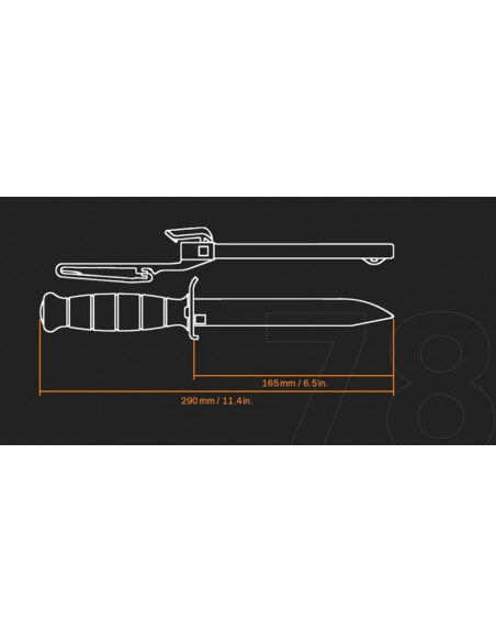 Glock Field Knife FM78 Karinis taktinis peilis