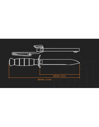 Glock Survival Knife FM81 with saw