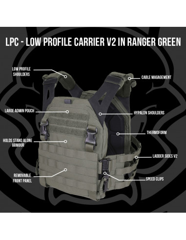 Warrior Assault Systems LPC V2 Taktinė Liemenė šarvinė Ranger green