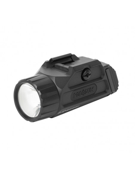 Holosun P.ID 1000 lumen tactical rechargeable weapon flashlight mounted on a pistol