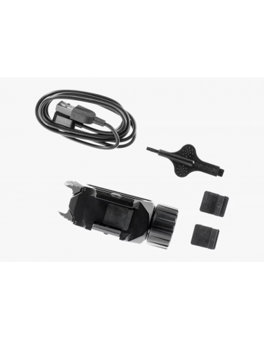Holosun P.ID 1000 lumen tactical rechargeable weapon flashlight mounted on a pistol