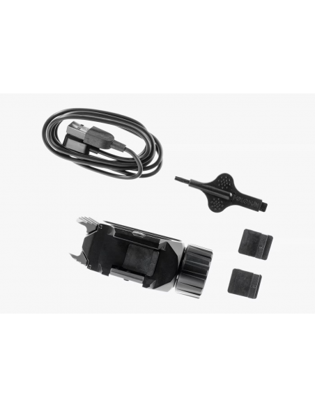 Holosun P.ID 1000 lumen tactical rechargeable weapon flashlight mounted on a pistol