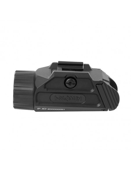 Holosun P.ID 1000 lumen tactical rechargeable weapon flashlight mounted on a pistol Holosun P.ID 1000 lumen tactical rechargeable weapon flashlight mounted on a pistol