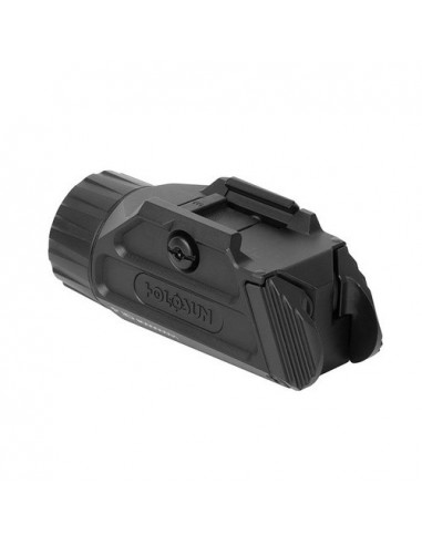 Holosun P.ID 1000 lumen tactical rechargeable weapon flashlight mounted on a pistol