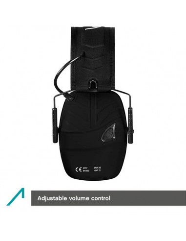 ACE Alpha Aktyvios apsauginės šaudymo ausinės SNR 29 dB juoda