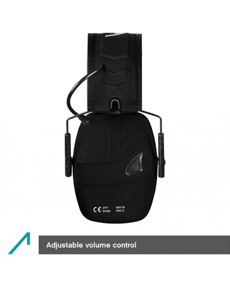 ACE Alpha Aktyvios apsauginės šaudymo ausinės SNR 29 dB juoda