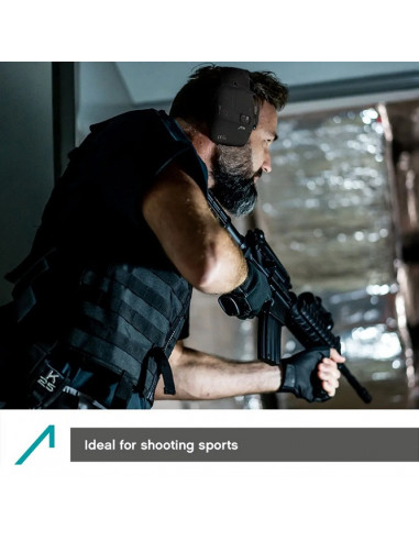 ACE Alpha Aktyvios apsauginės šaudymo ausinės SNR 29 dB juoda