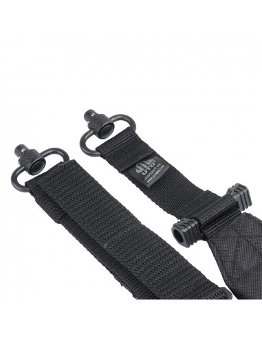 UTG Bolla 1-2 Point Bungee Sling with QD Sling Swivel Black PVC-GB508B