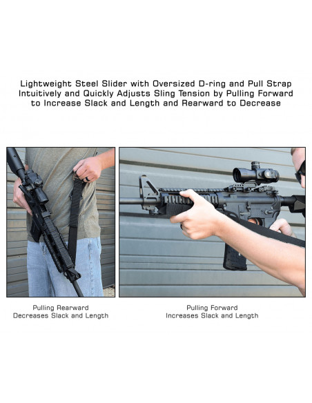 UTG Bolla 1-2 Point Bungee Sling with QD Sling Swivel Black PVC-GB508B UTG Bolla 1-2 Point Bungee Sling with QD Sling Swivel Black PVC-GB508B