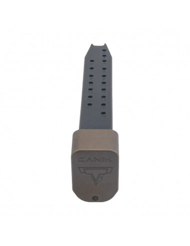 Canik TTI Combat 19-round pistol magazine with MMAC-804 extended base 9x19mm