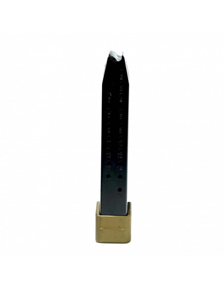 Canik TTI Combat 19-round pistol magazine with MMAC-804 extended base 9x19mm Canik TTI Combat 19-round pistol magazine with MMAC-804 extended base 9x19mm