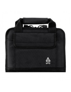 UTG Single Pistol Case PVC-PC01B front view, black