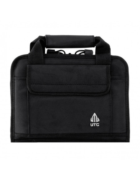 UTG vieno pistoleto dėklas PVC-PC01B vaizdas iš priekio, juodas UTG vieno pistoleto dėklas PVC-PC01B vaizdas iš priekio, juodas