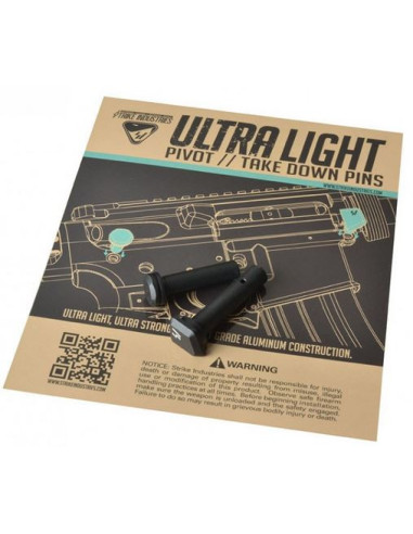 Strike Industries aluminum AR-15 pin kit black finish