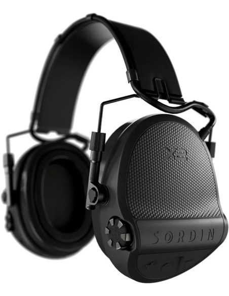 Sordin Supreme X2 Leather Headband Black GEL hearing protection headset 301004-10G