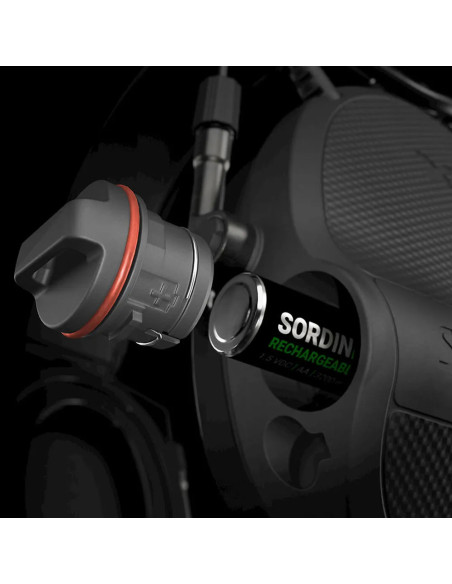 Sordin X2 electronic hearing protection with leather headband black