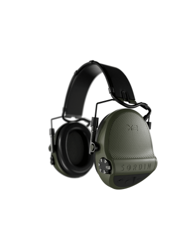 Sordin X2 Headband Leather GEL elektroninės aktyvios apsauginės šaudymo ausinės Žalia