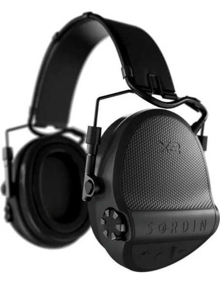 Sordin Supreme X2 Leather Headband Black GEL hearing protection headset 301004-10G